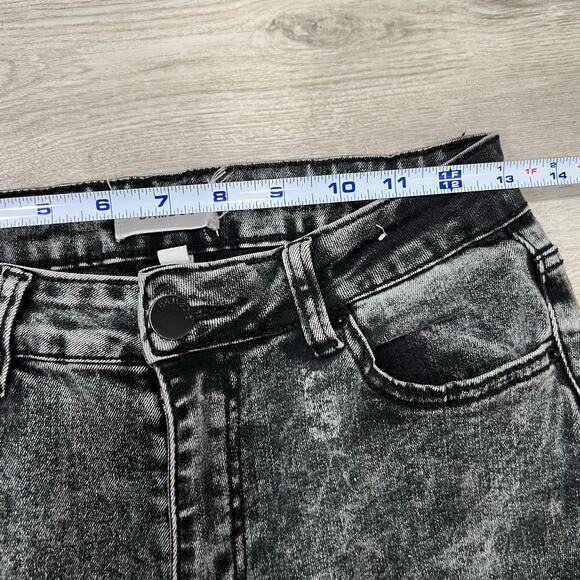 Bamboo Acid Wash High Rise‎ Skinny Jeans Black Wash Denim Pants Size 9/10 - Picture 6 of 8